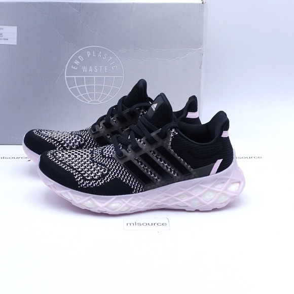 NEW adidas Web DNA Running Shoes GY9093 Core Black/Clear Pink